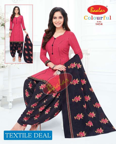 Baalar Colourful Vol-14 Wholesale Unstitched Cotton Printed Dress Material