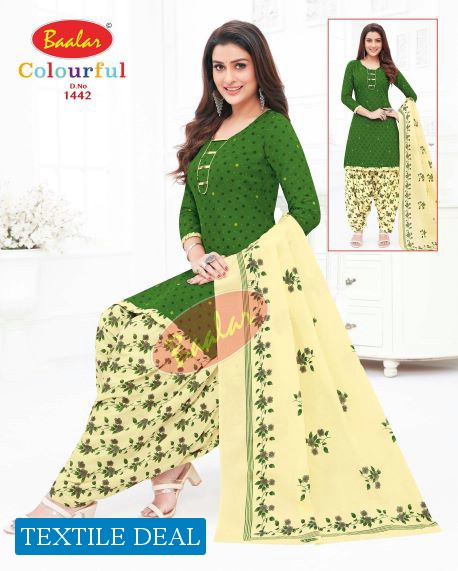 Baalar Colourful Vol-14 Wholesale Unstitched Cotton Printed Dress Material