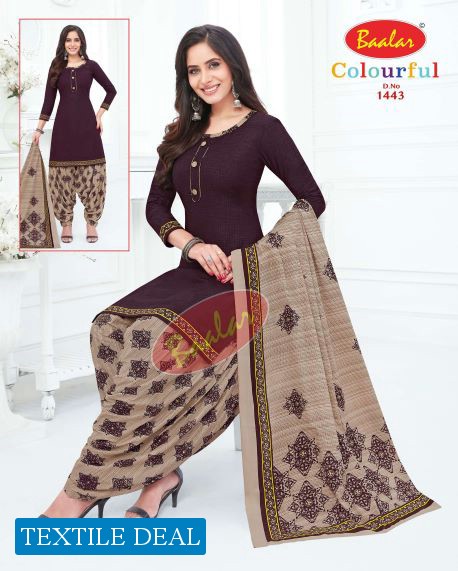 Baalar Colourful Vol-14 Wholesale Unstitched Cotton Printed Dress Material