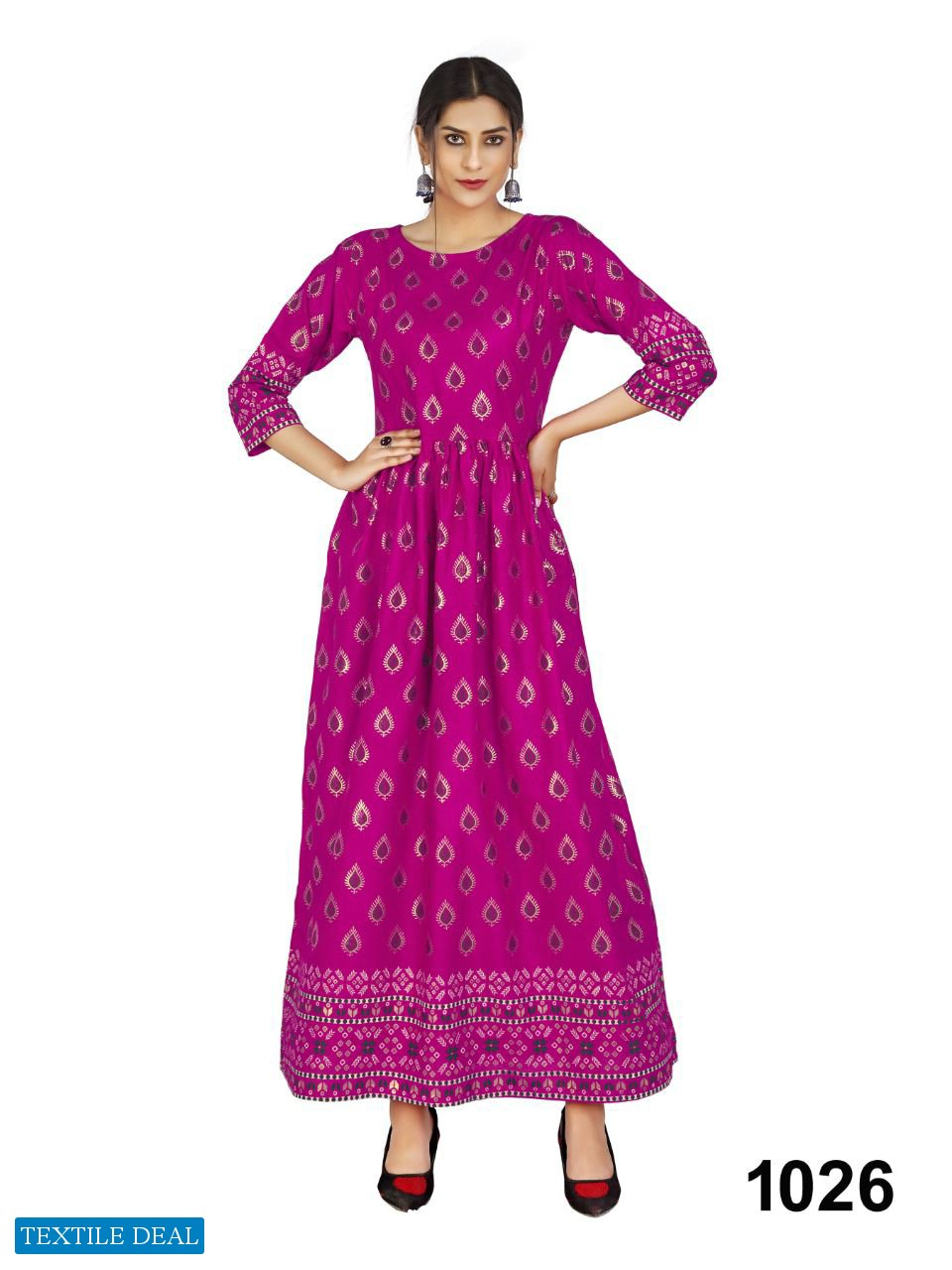 Nazneen Aaina 1023 Series Wholesale 14 Kg Reyon print Gown Catalogs