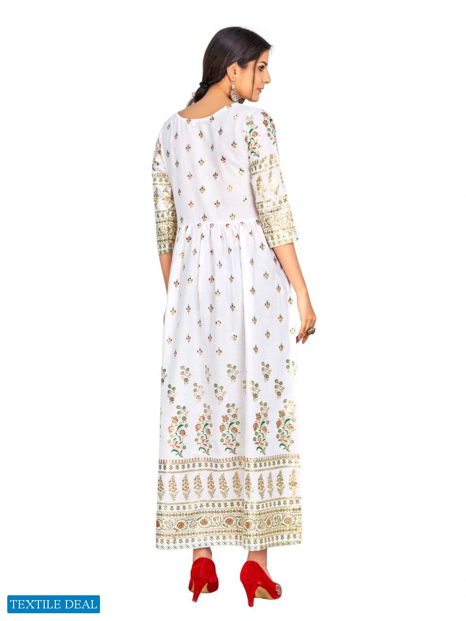 Nazneen Aaina 1023 Series Wholesale 14 Kg Reyon print Gown Catalogs