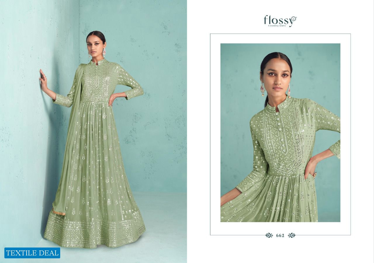 FLOSSY NAKSH VOL 2 EMBROIDERY LONG READYMADE DRESSES