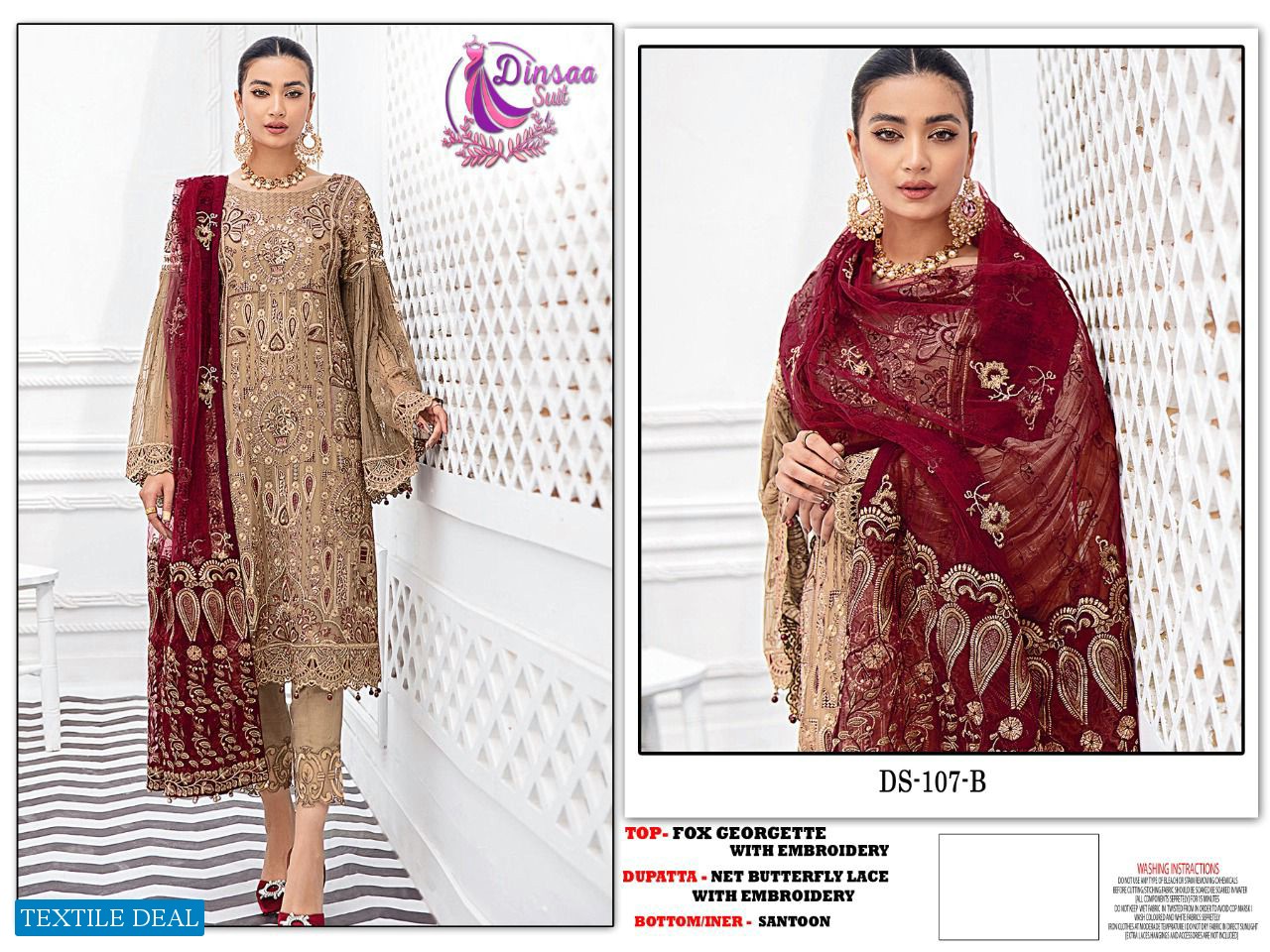 Dinsaa D.no 107 Colour Wholesale Pakistani Concept Salwar Suits
