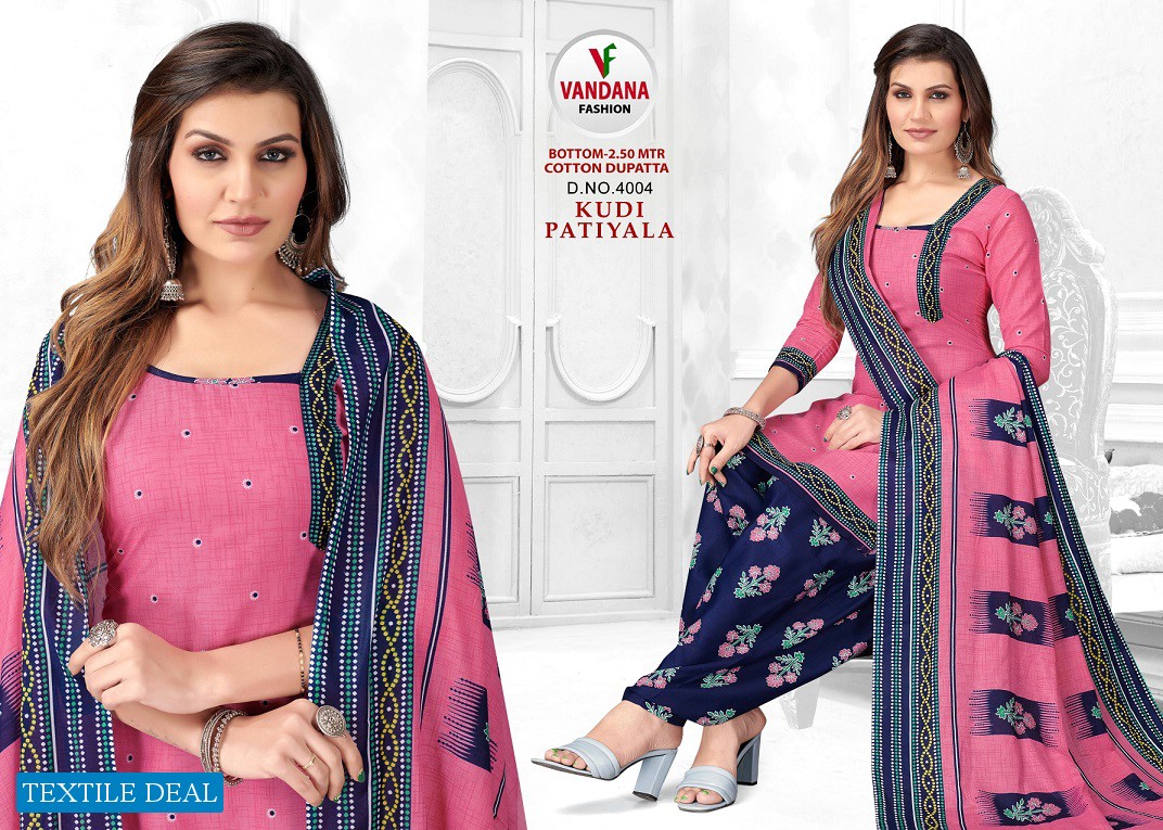 Vandana Kudi Patiyala Vol-4 Wholesale Pure Cotton Dress Material