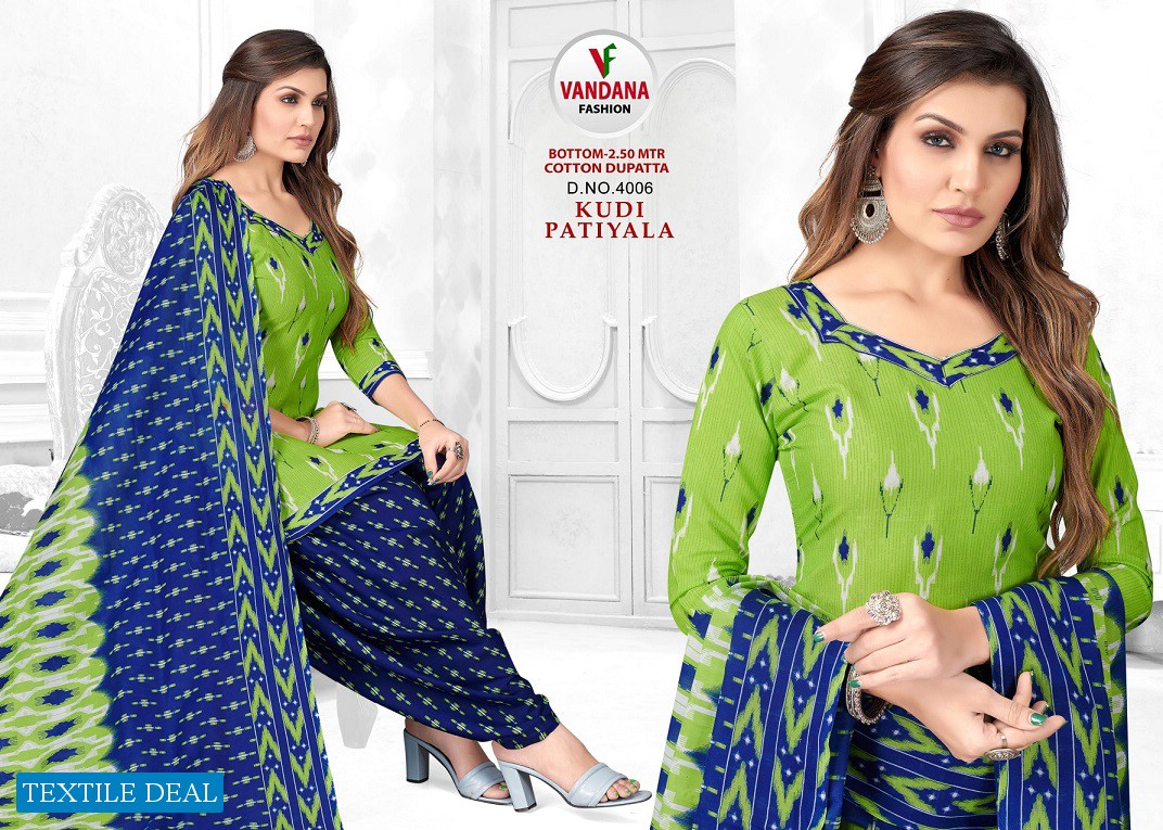 Vandana Kudi Patiyala Vol-4 Wholesale Pure Cotton Dress Material