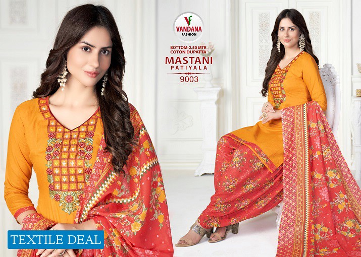 Vandana Mastani Patiyala Vol-9 Wholesale Cotton Dress Material