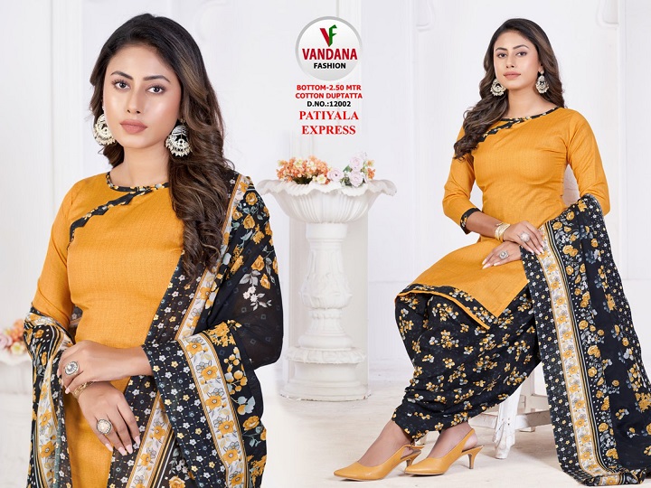 Vandana Patiyala Express Vol-12 Wholesale Pure Cotton Dress Material