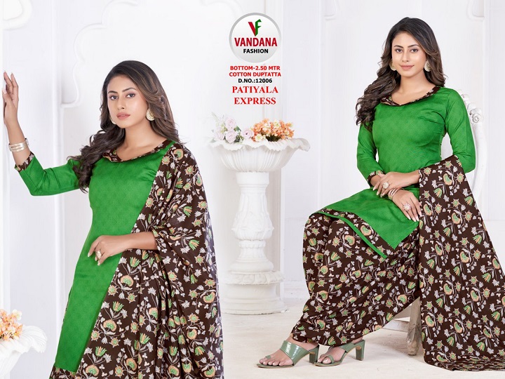 Vandana Patiyala Express Vol-12 Wholesale Pure Cotton Dress Material