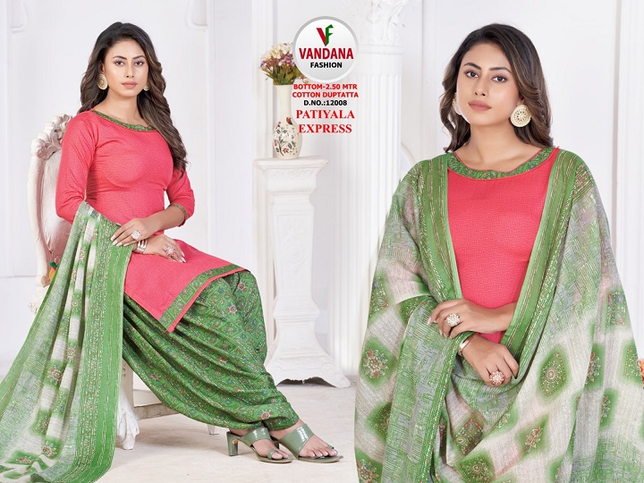 Vandana Patiyala Express Vol-12 Wholesale Pure Cotton Dress Material