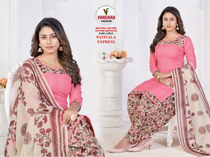 Vandana Patiyala Express Vol-12 Wholesale Pure Cotton Dress Material