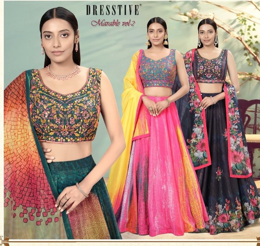 Dresstive Mirable Vol-2 Wholesale Designer Readymade And Free Size Lehengas
