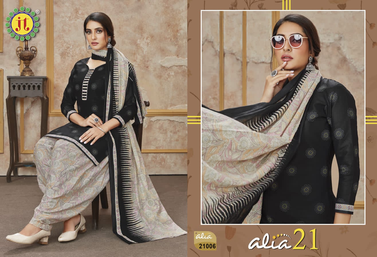 JT Alia Vol-21 Wholesale Pure Cotton Printed Dress Material