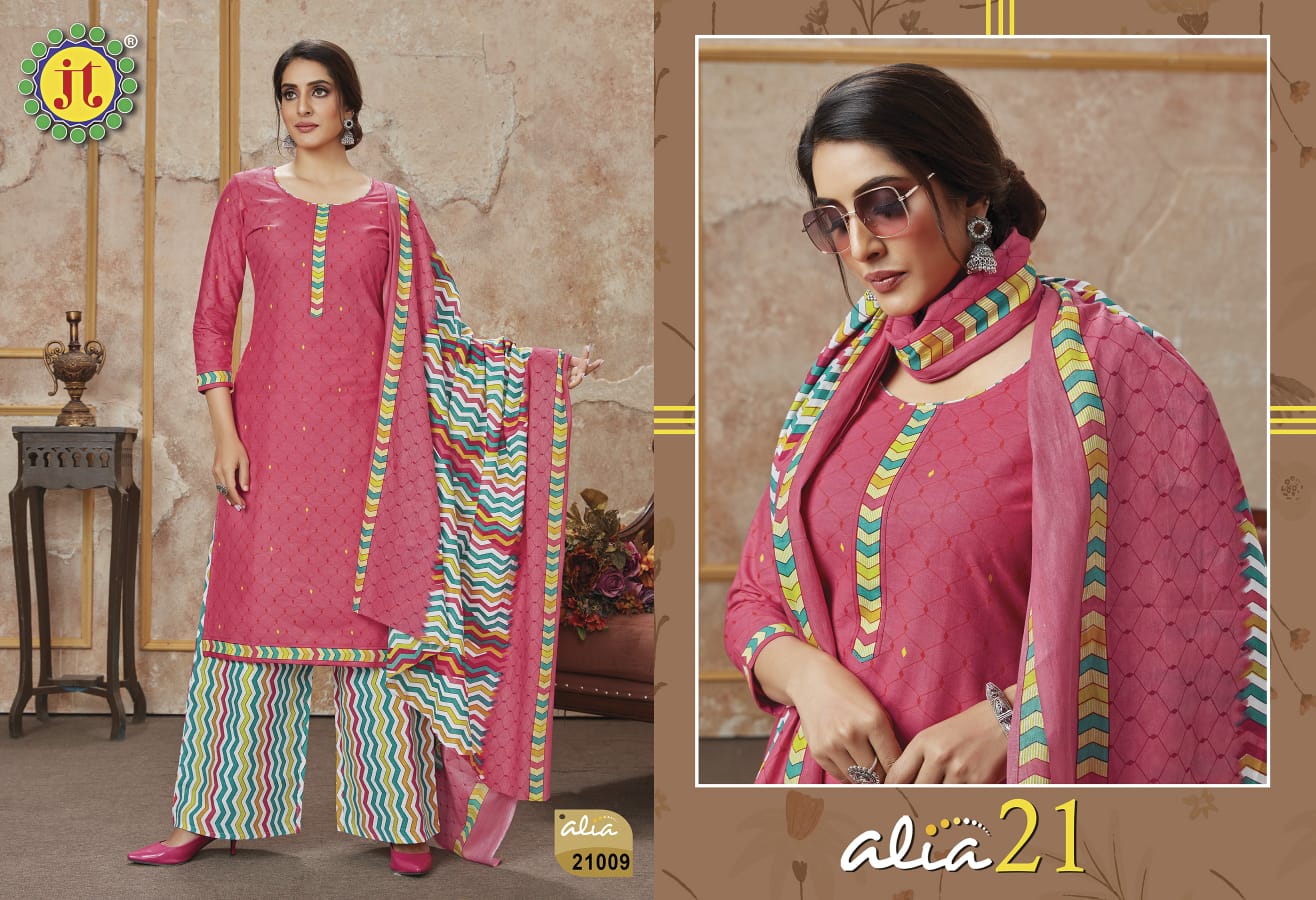 JT Alia Vol-21 Wholesale Pure Cotton Printed Dress Material