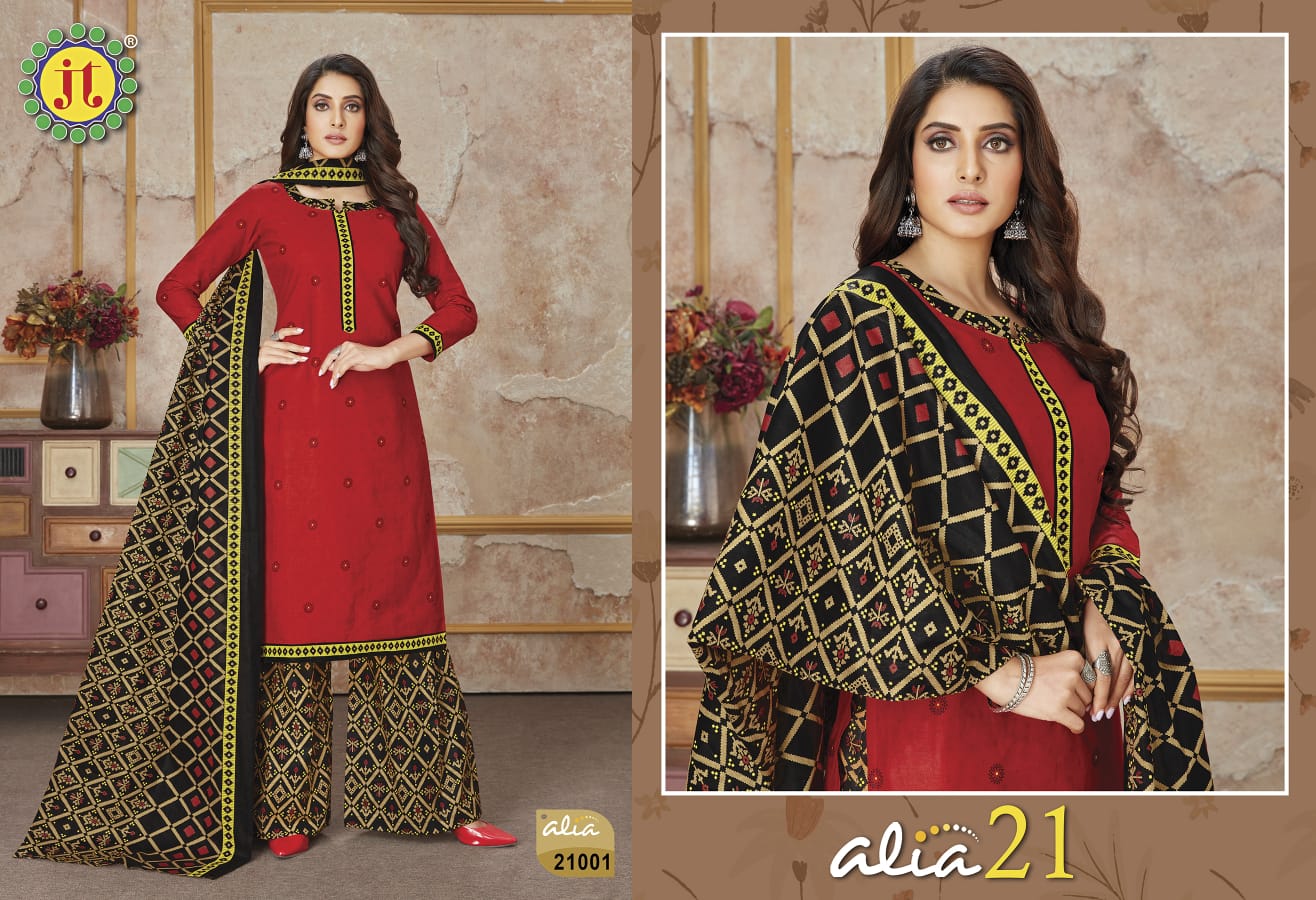 JT Alia Vol-21 Wholesale Pure Cotton Printed Dress Material