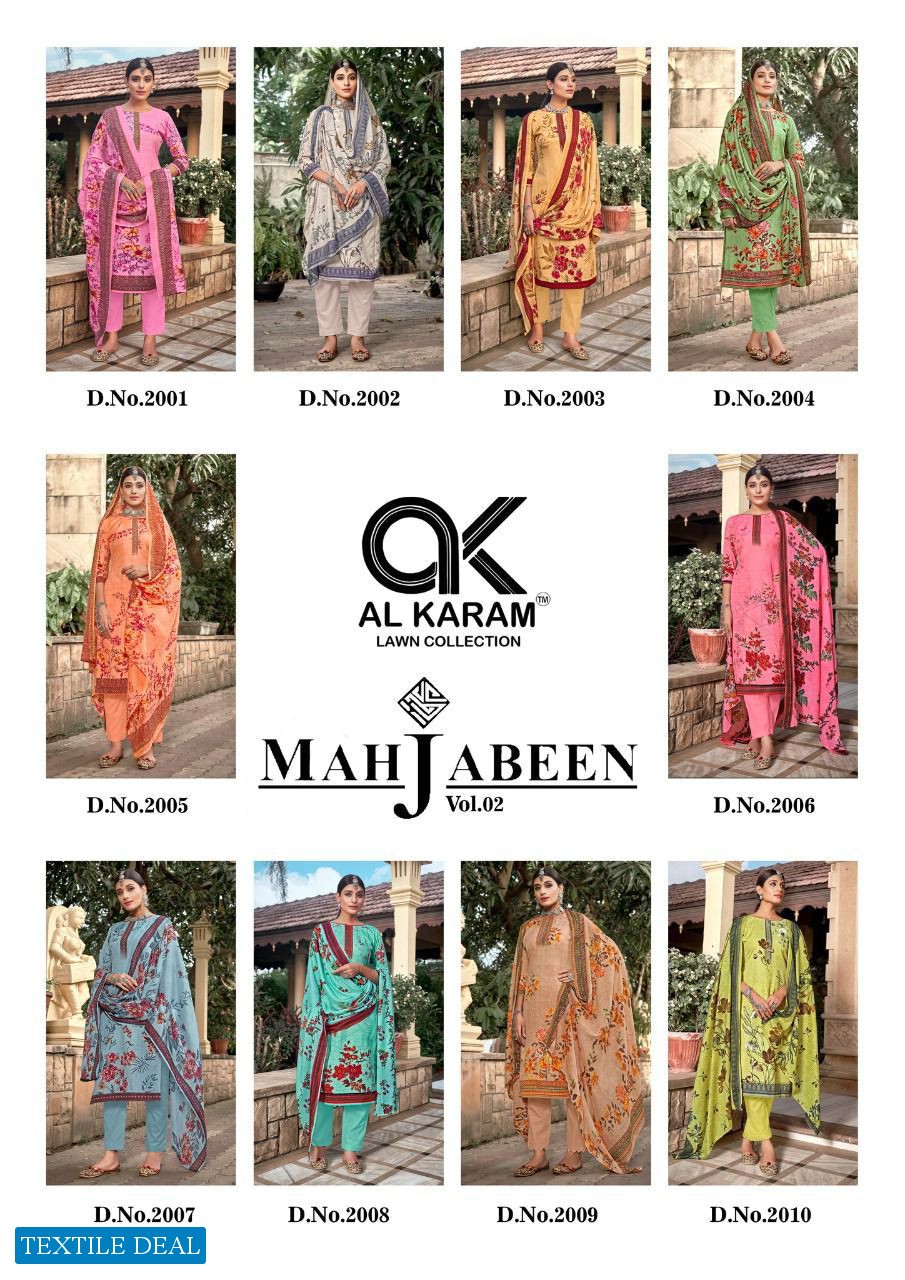 Al Karam Mahjabeen Vol-2 Wholesale Pure Soft Cotton Dress Material