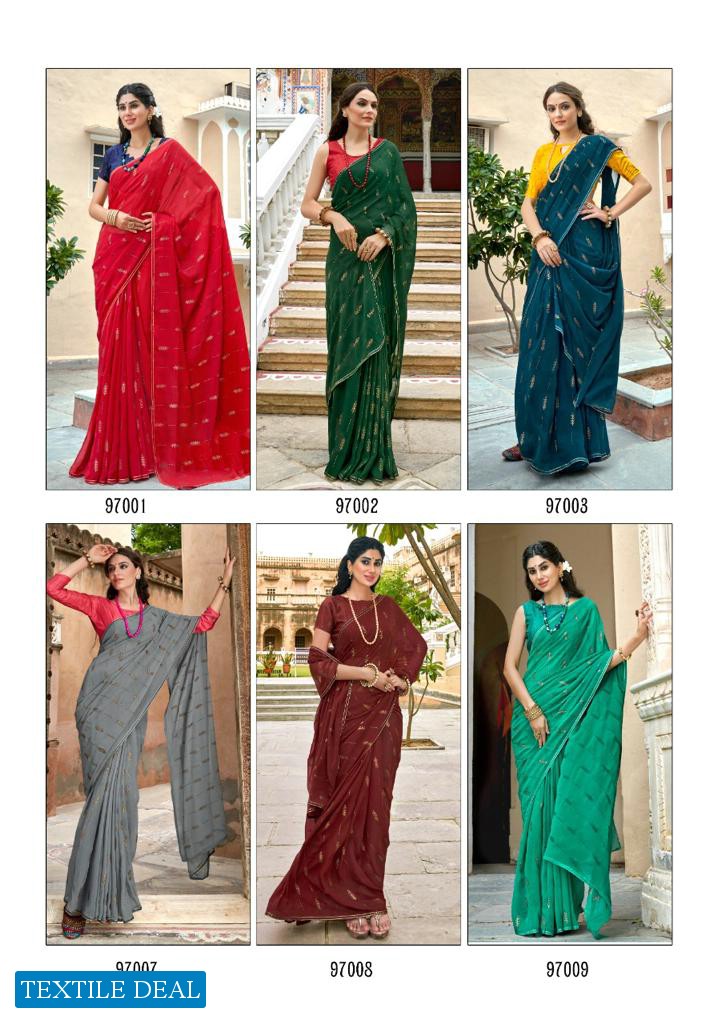 Kashvi Utsav Wholesale Georgette With Antique Copper Zari Sarees