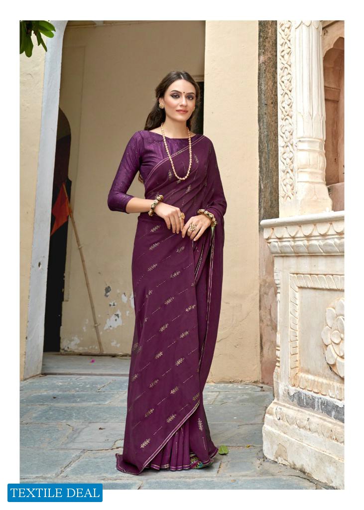 Kashvi Utsav Wholesale Georgette With Antique Copper Zari Sarees