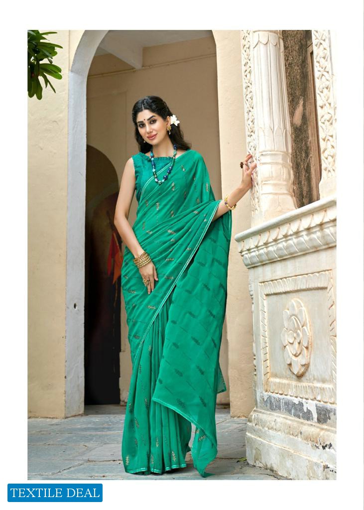 Kashvi Utsav Wholesale Georgette With Antique Copper Zari Sarees