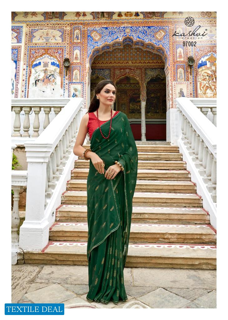Kashvi Utsav Wholesale Georgette With Antique Copper Zari Sarees