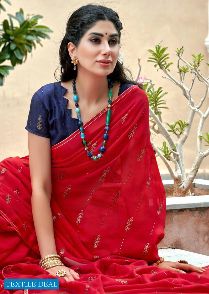 Kashvi Utsav Wholesale Georgette With Antique Copper Zari Sarees