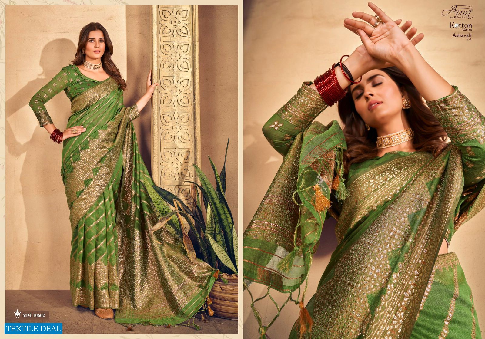 AURA ASHAVALI VOL 4 KOTTON VASTRA DESIGNER FANCY SAREES