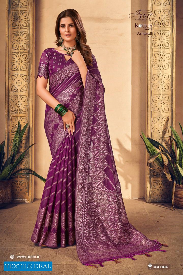 AURA ASHAVALI VOL 4 KOTTON VASTRA DESIGNER FANCY SAREES