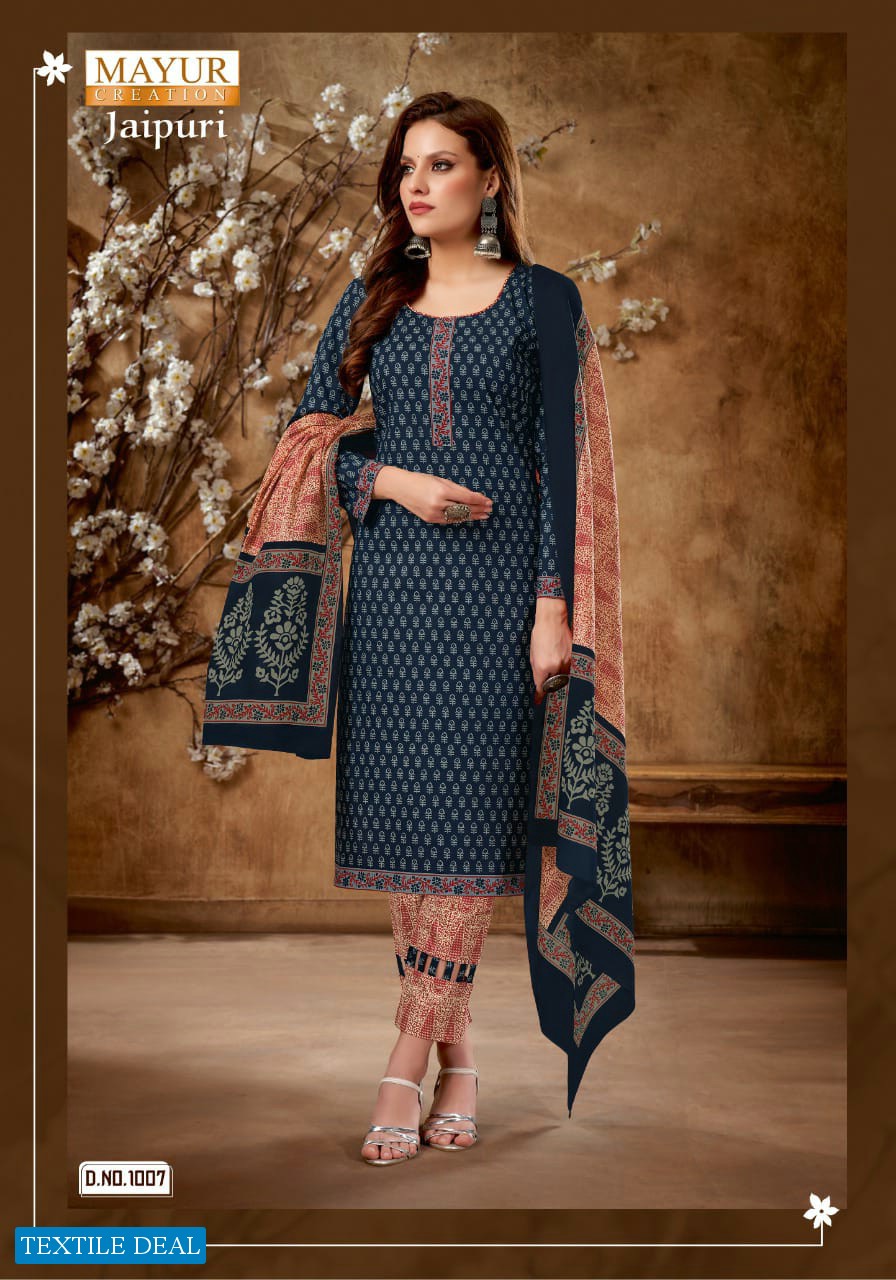 Mayur Jaipuri Vol-1 Wholesale Pure Cotton Printed Dress Material