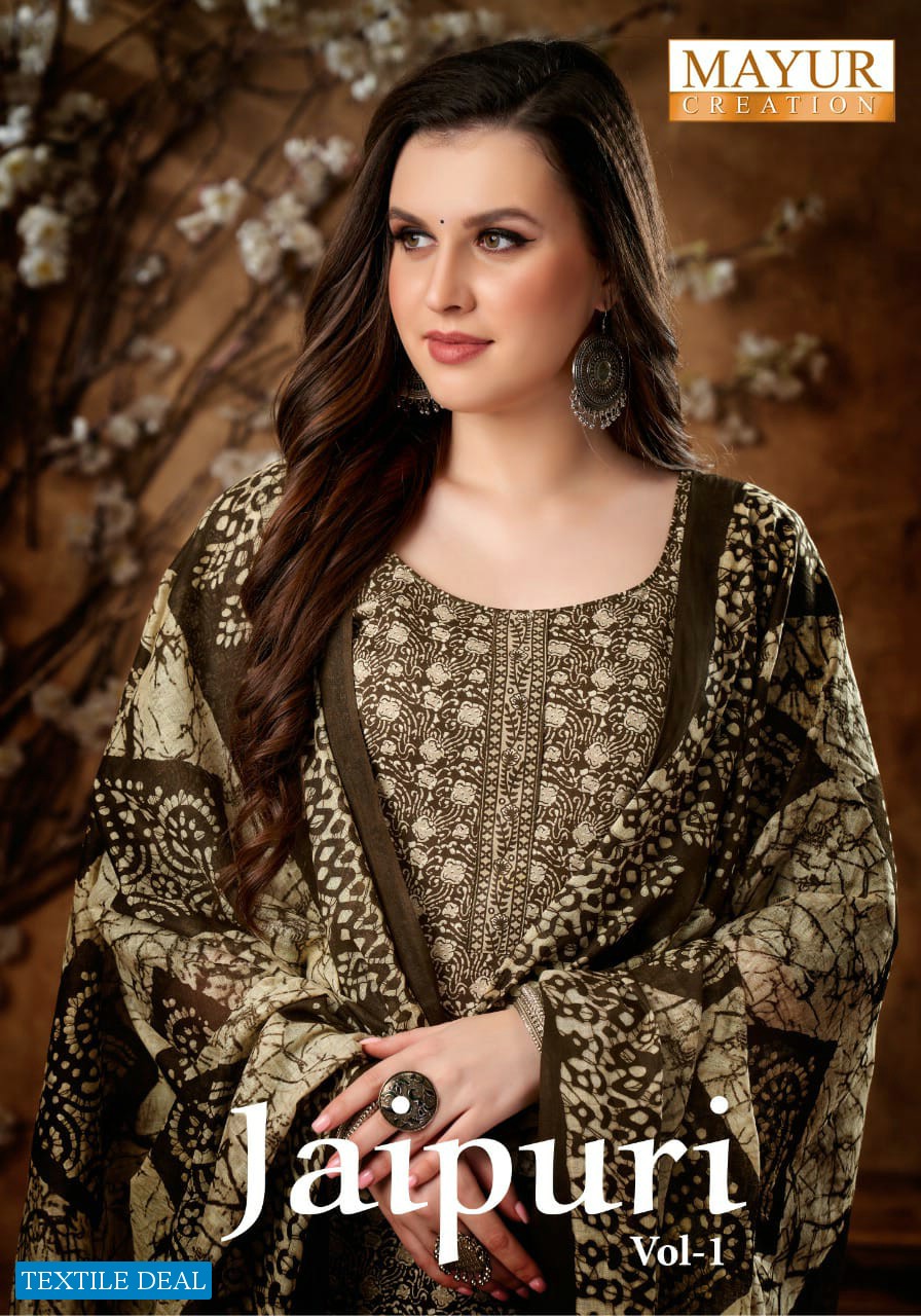 Mayur Jaipuri Vol-1 Wholesale Pure Cotton Printed Dress Material