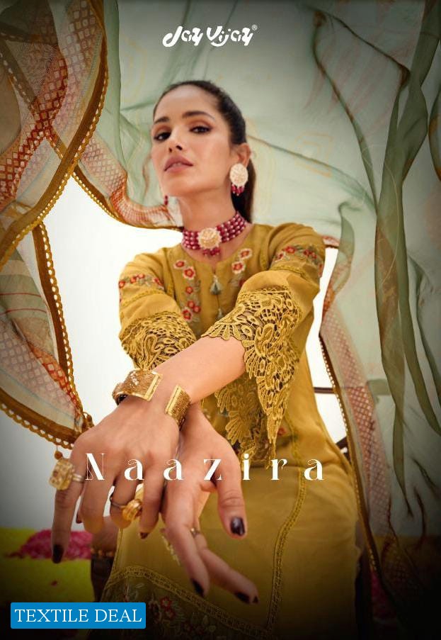 Jay Vijay Naazira Wholesale Orgenza With Work Salwar Suits