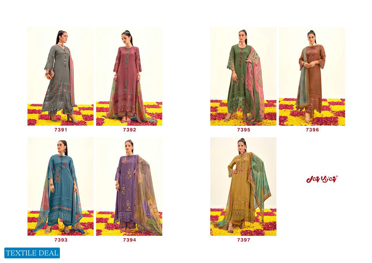 Jay Vijay Naazira Wholesale Orgenza With Work Salwar Suits