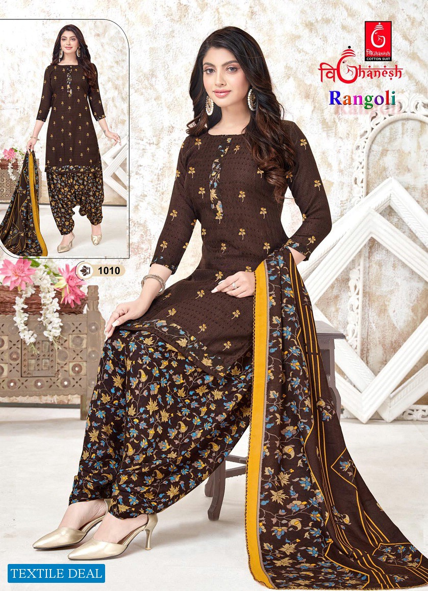 Vighanesh Rangoli Vol-1 Wholesale Pure Cotton Dress Material