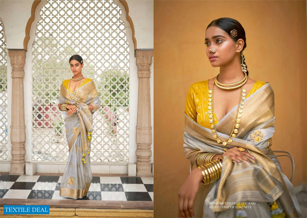 RABAB BY KIMORA ORGANZA SILK WEDDING FANCY SAREE