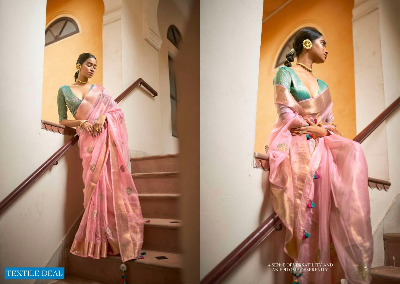 RABAB BY KIMORA ORGANZA SILK WEDDING FANCY SAREE