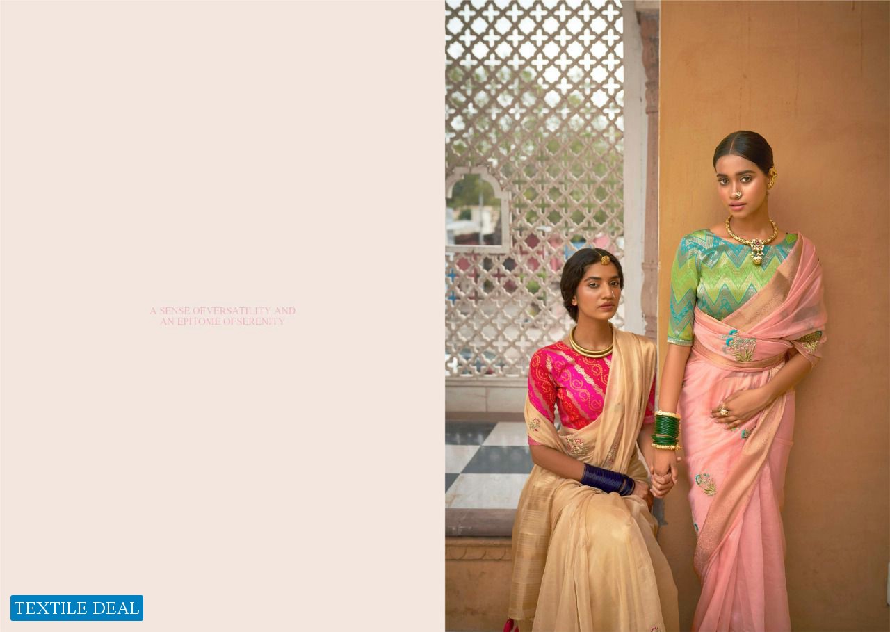 RABAB BY KIMORA ORGANZA SILK WEDDING FANCY SAREE