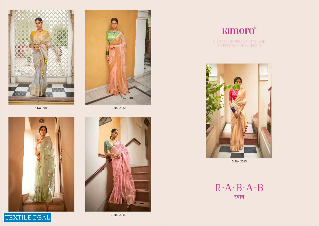 RABAB BY KIMORA ORGANZA SILK WEDDING FANCY SAREE