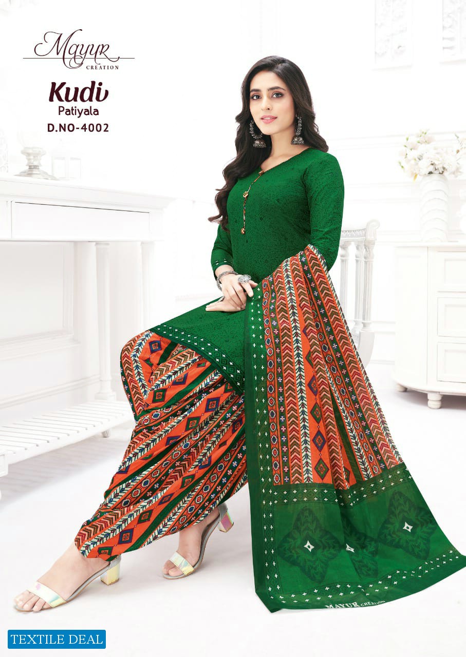 Mayur Kudi Patiyala Vol-4 Wholesale Pure Cotton Printed Dress Material