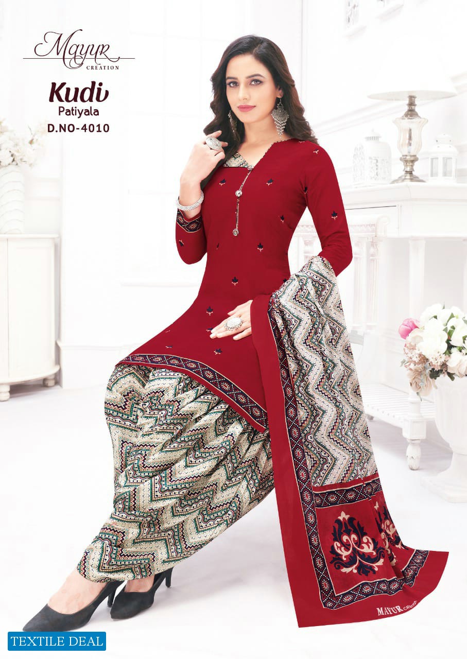 Mayur Kudi Patiyala Vol-4 Wholesale Pure Cotton Printed Dress Material