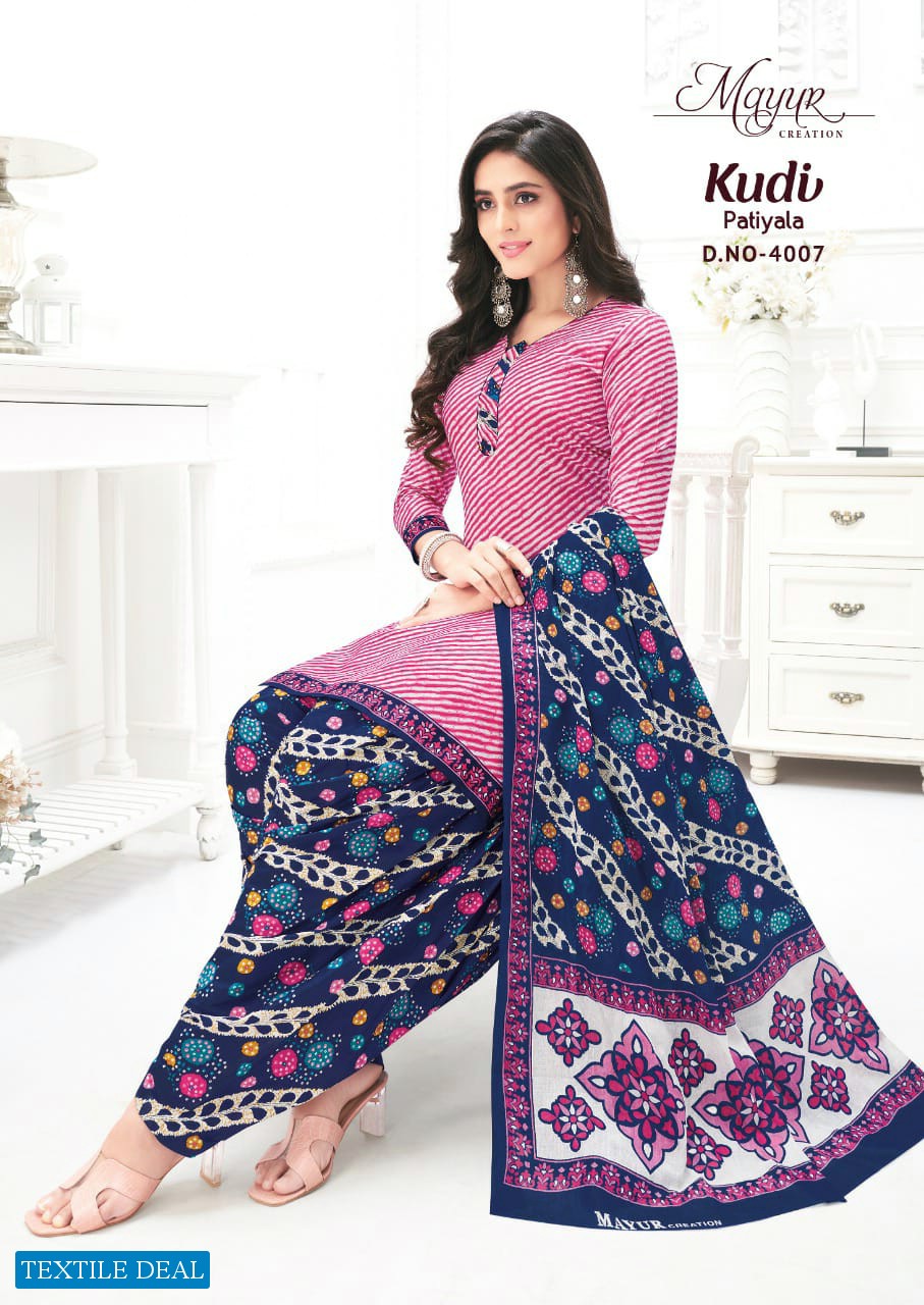 Mayur Kudi Patiyala Vol-4 Wholesale Pure Cotton Printed Dress Material