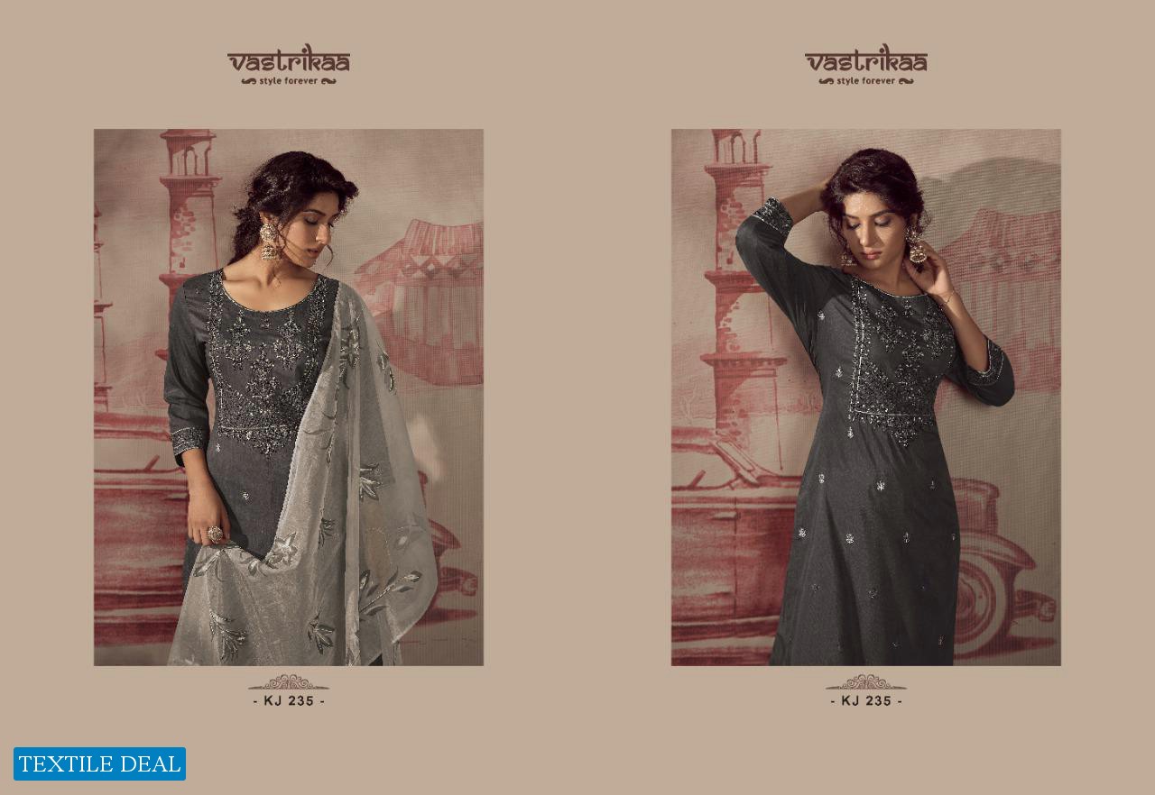 GULNAR VOL 1 BY VASTRIKAA CHINON SLUB CODING WORK READYMADE 3 PIECE COLLECTION