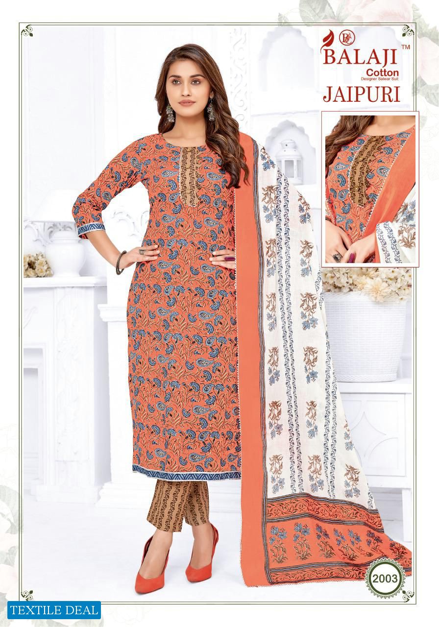 Balaji Jaipuri Vol-2 Wholesale Heavy Lawn Printed Dress Material