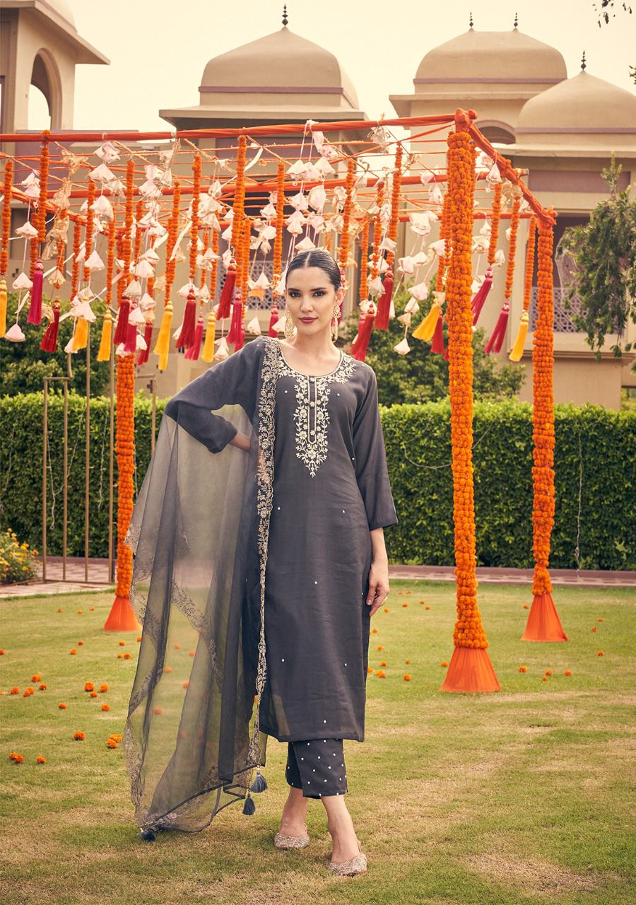 PHOOL BY KALKI FASHION VISCOSE SILK READYMADE FANCY SALWAR KAMEEZ