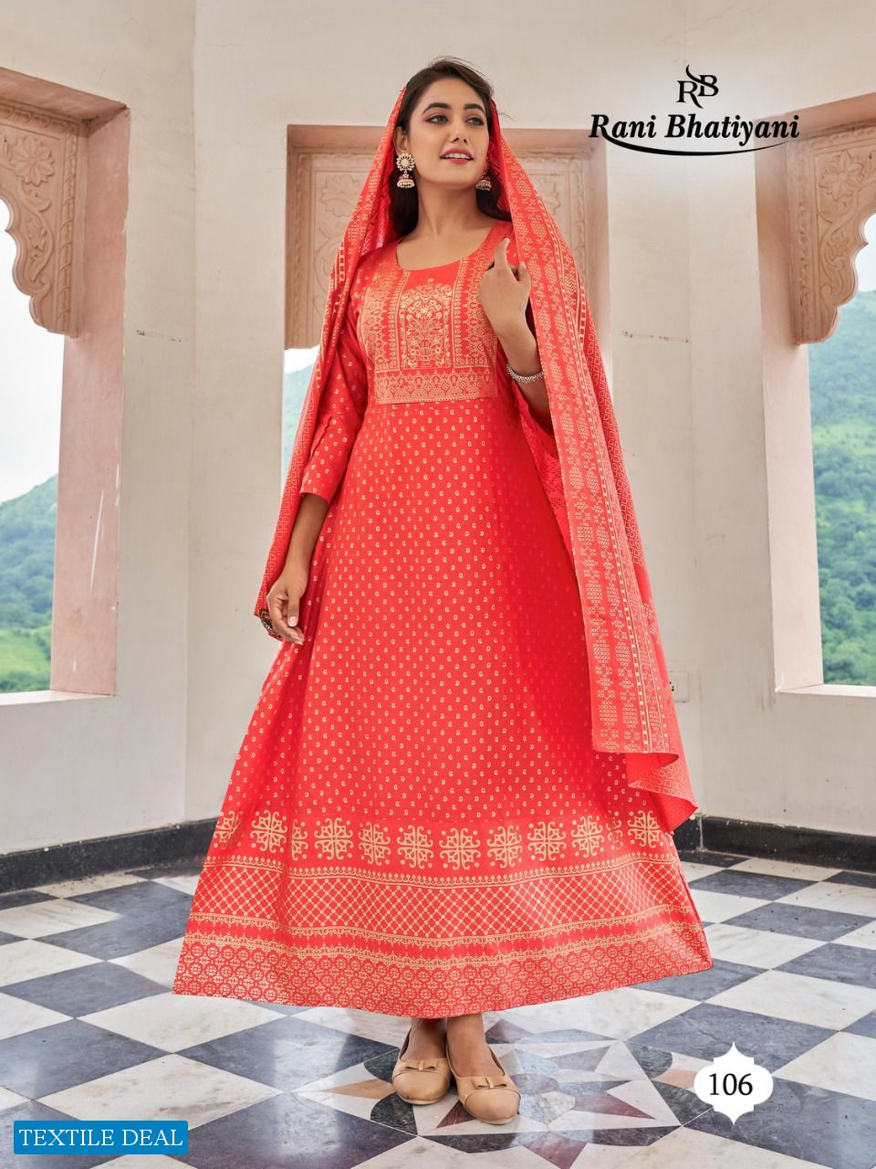 Rani Bhatiyani Studio Wholesale Anarkali Kurtis With Dupatta