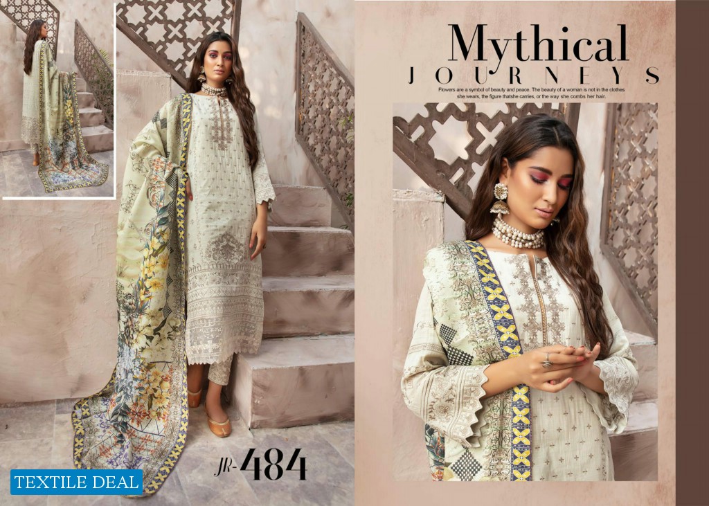 Johra Mahparah Wholesale Leather Patch Slub With Digital Printed Wool Shawl