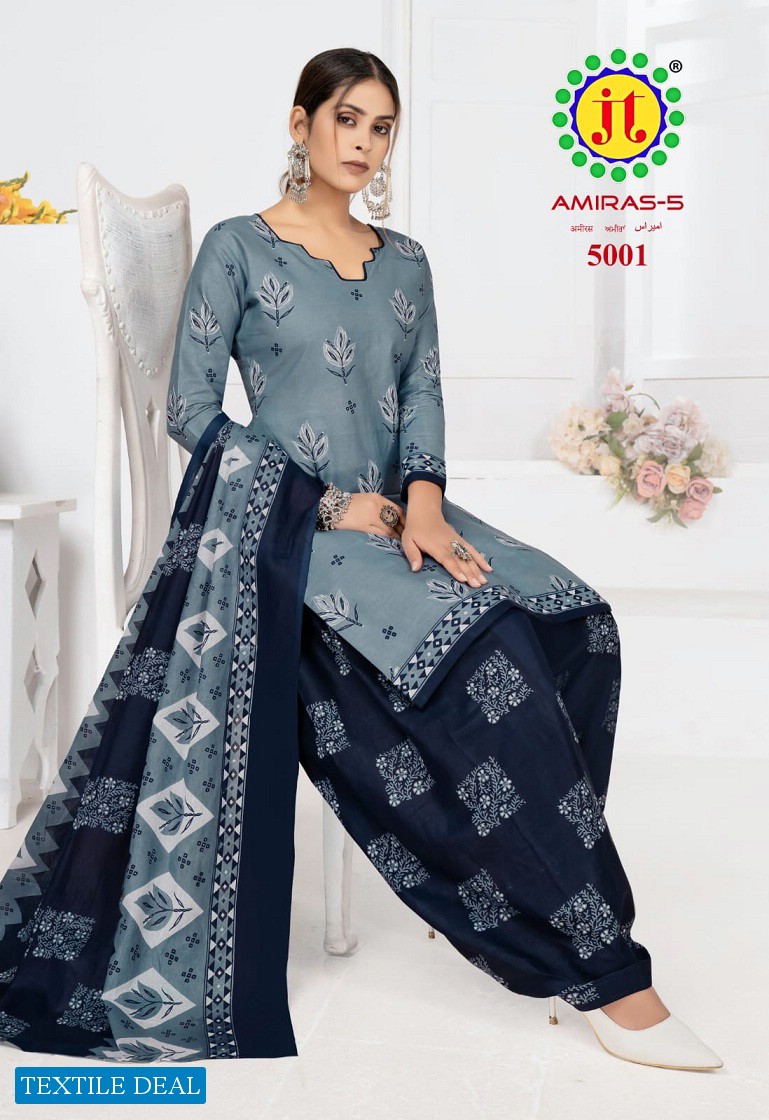 JT Amiras Vol-5 Wholesale Pure Cotton Printed Dress Material