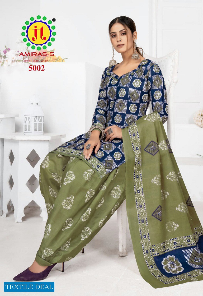 JT Amiras Vol-5 Wholesale Pure Cotton Printed Dress Material