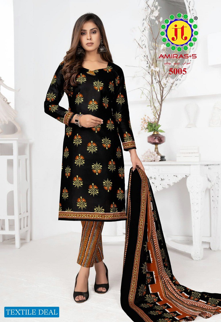 JT Amiras Vol-5 Wholesale Pure Cotton Printed Dress Material