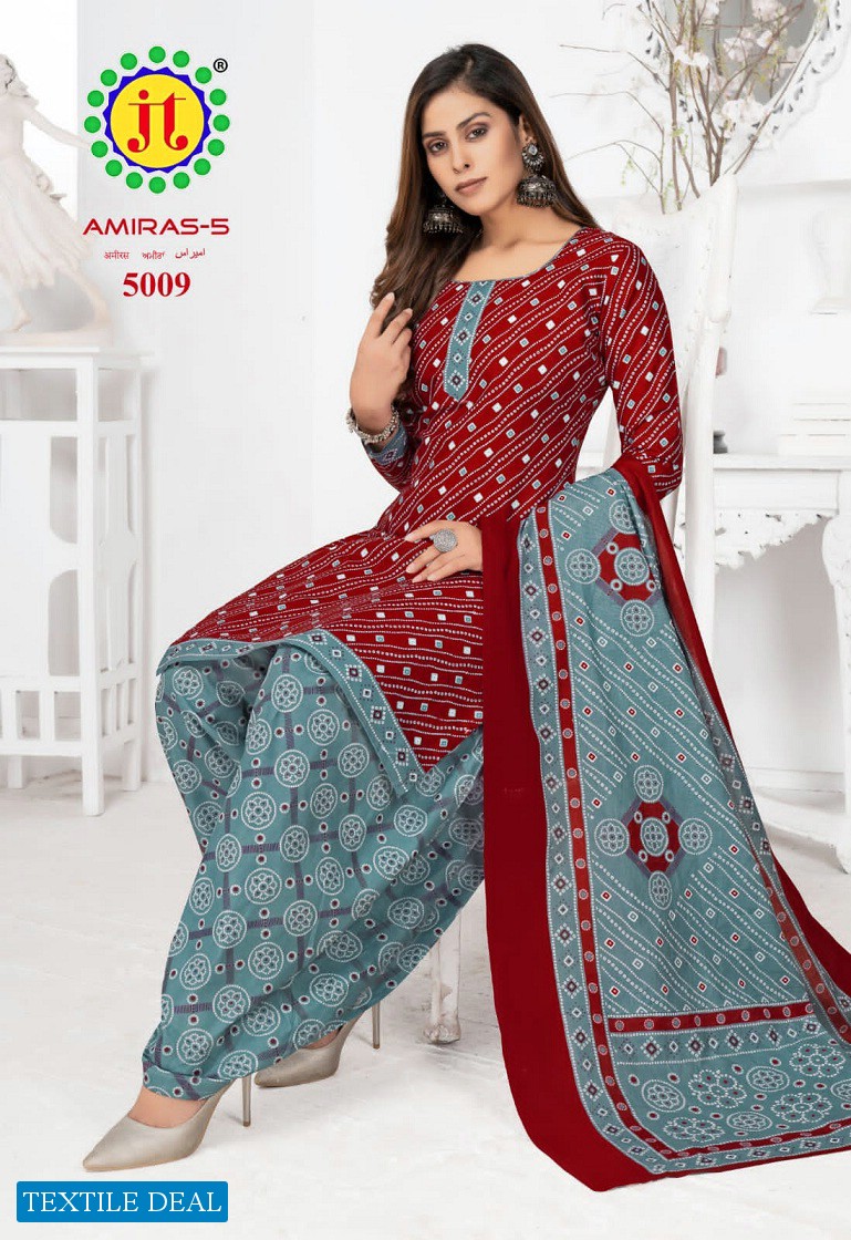 JT Amiras Vol-5 Wholesale Pure Cotton Printed Dress Material