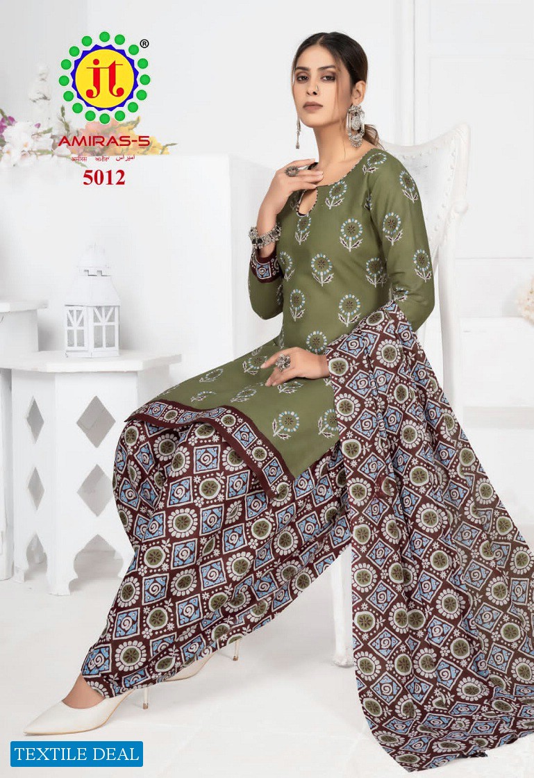 JT Amiras Vol-5 Wholesale Pure Cotton Printed Dress Material