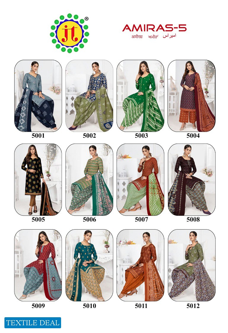 JT Amiras Vol-5 Wholesale Pure Cotton Printed Dress Material