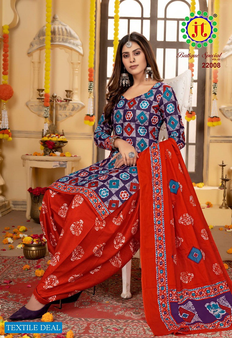 JT Batique Special Vol-22 Wholesale Printed Dress Material